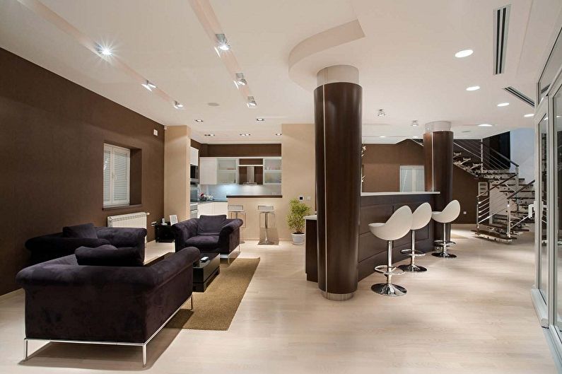 Interior design kitchen in the style of minimalism - photo