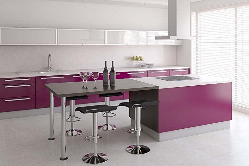 Interior design kitchen in the style of minimalism - photo
