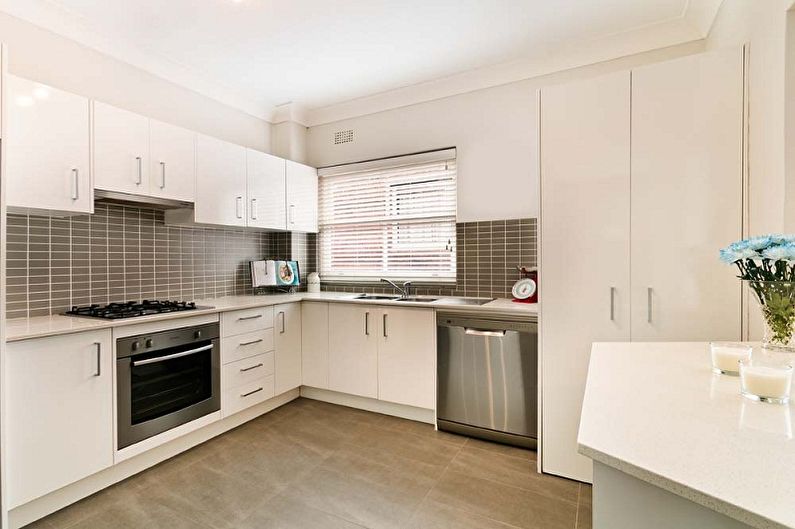 Interior design kitchen in the style of minimalism - photo