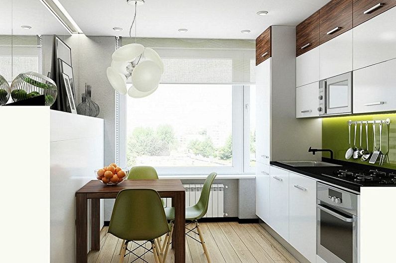 Interior design kitchen in the style of minimalism - photo