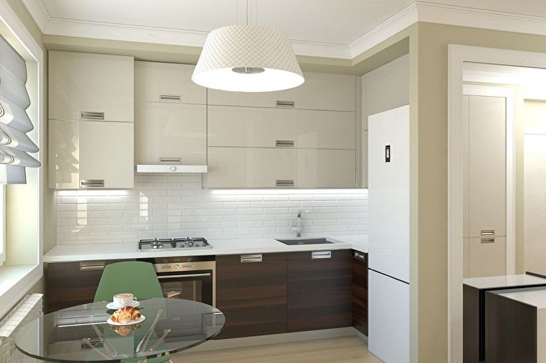 Interior design kitchen in the style of minimalism - photo