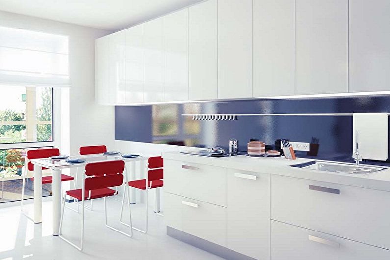 Interior design kitchen in the style of minimalism - photo