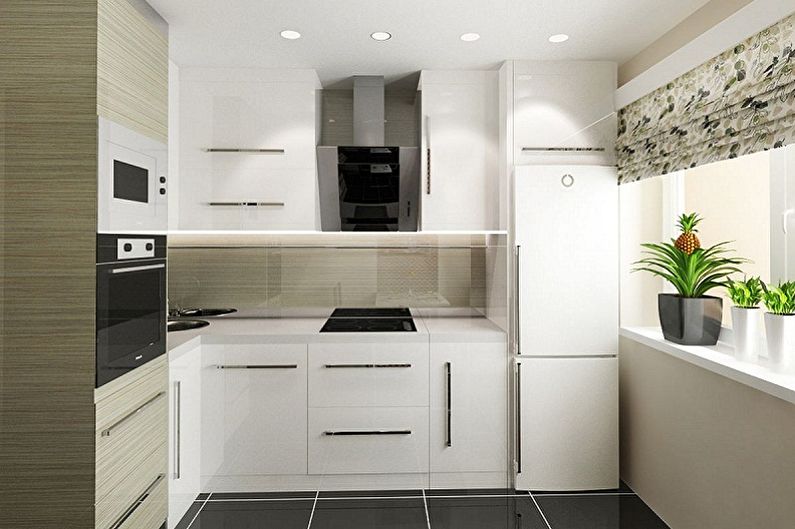 Interior design kitchen in the style of minimalism - photo