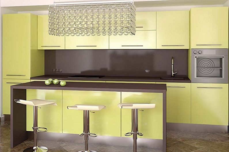 Interior design kitchen in the style of minimalism - photo