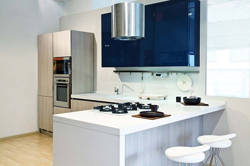 Interior design kitchen in the style of minimalism - photo