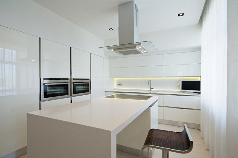 Interior design kitchen in the style of minimalism - photo