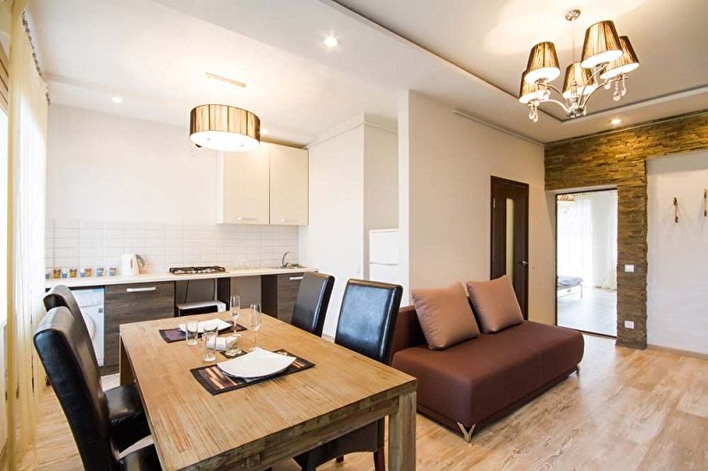 Kitchen interior design in provence style - photo