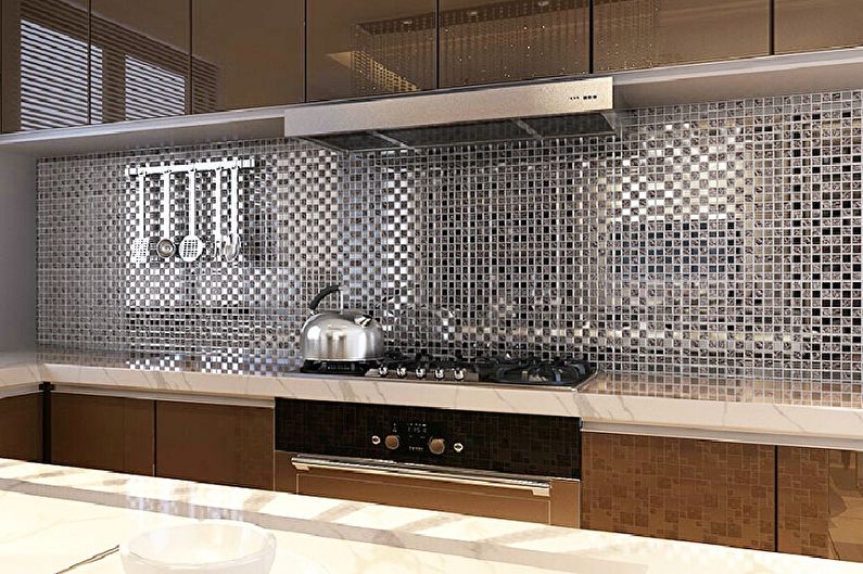 Decorating the work wall in the kitchen - Mosaic