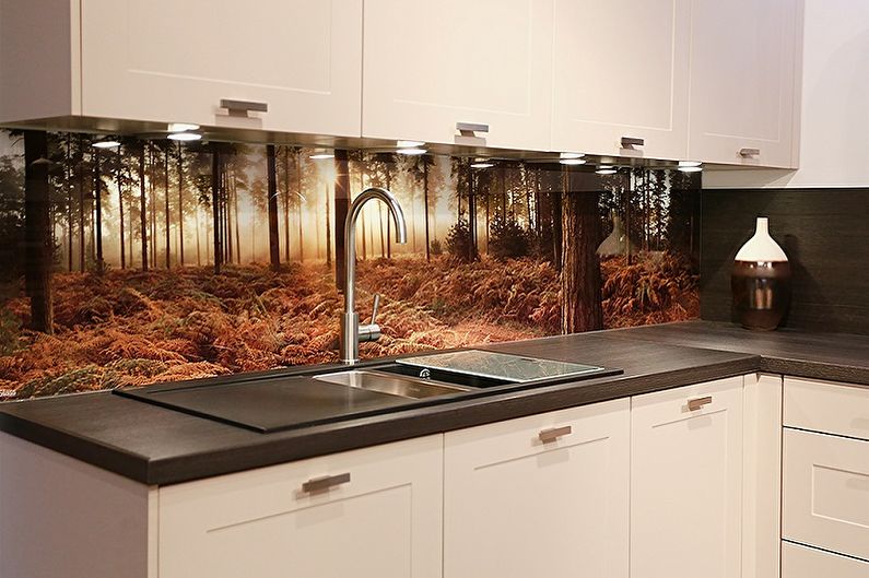 Kitchen Wall Finish - Glass Surface