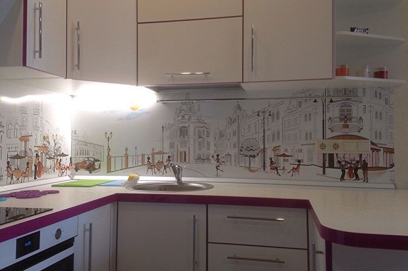 Decorating the kitchen wall - PVC panels