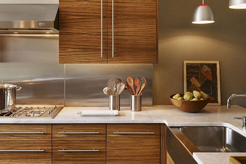 Decorating the working wall in the kitchen - photos and ideas