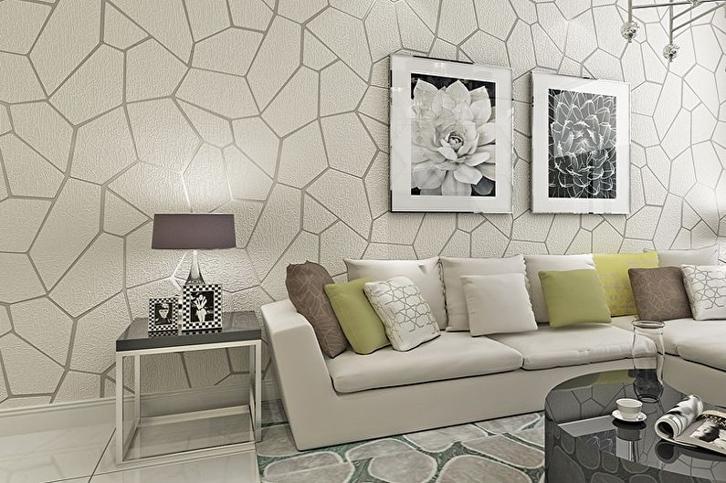 Wallpaper for the hall - Features of wallpaper with patterns
