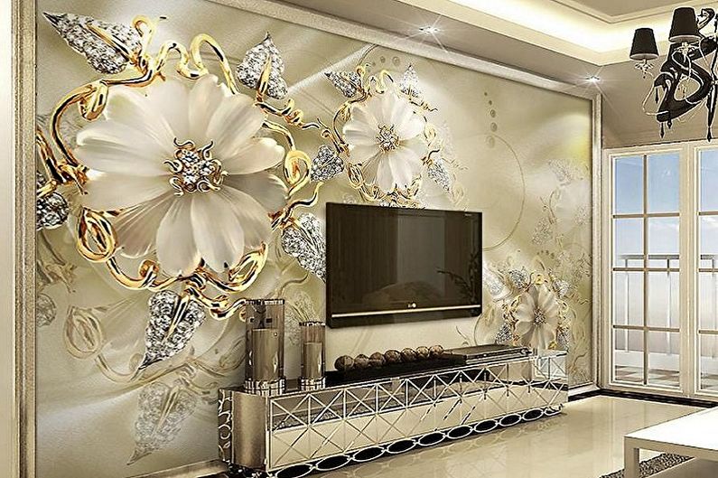 Wallpaper for the hall - photo