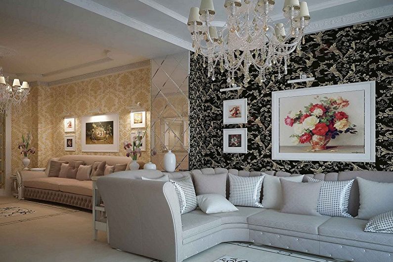 Wallpaper for the hall - photo