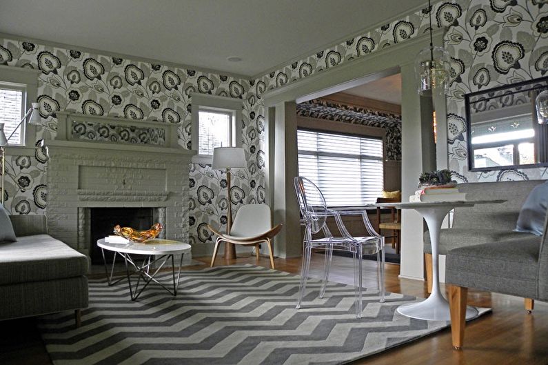 Wallpaper for the hall - photo
