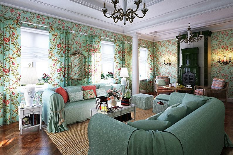 Wallpaper for the hall - photo
