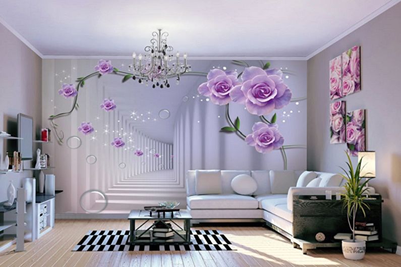 Wallpaper for the hall - photo
