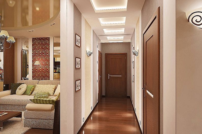 Small Hallway Design - Lighting and Decor