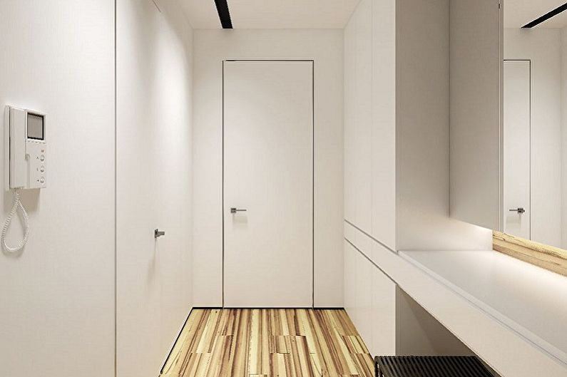 Small hallway in the style of minimalism - Interior Design