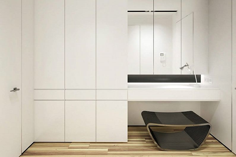 Small hallway in the style of minimalism - Interior Design