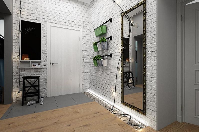 Small Loft Hallway - Interior Design