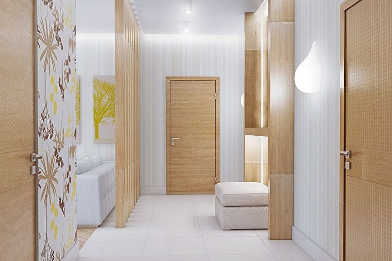 Interior design of a small hallway - photo