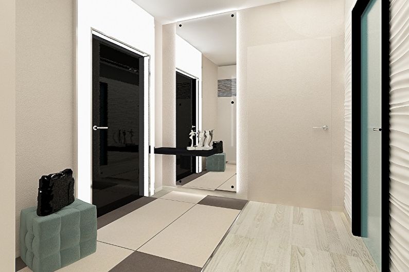 Interior design of a small hallway - photo