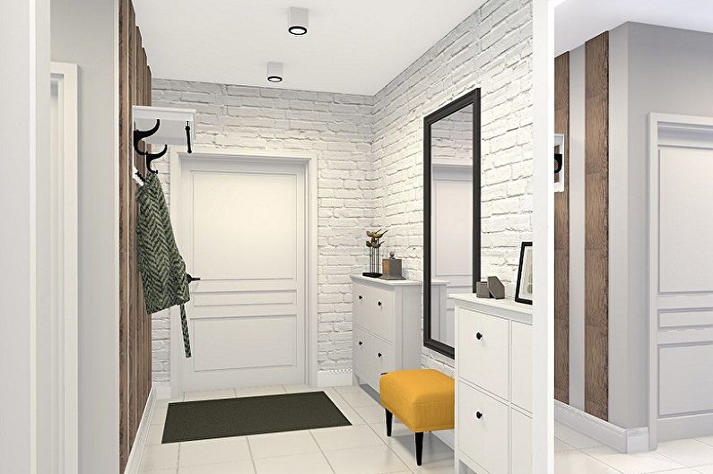 Interior design of a small hallway - photo
