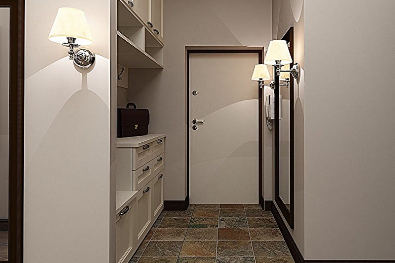 Interior design of a small hallway - photo
