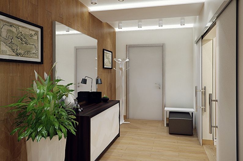 Interior design of a small hallway - photo