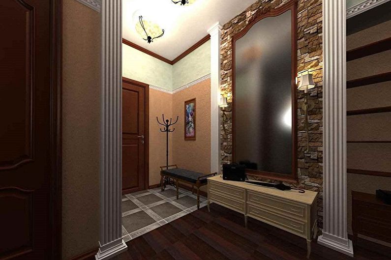 Interior design of a small hallway - photo