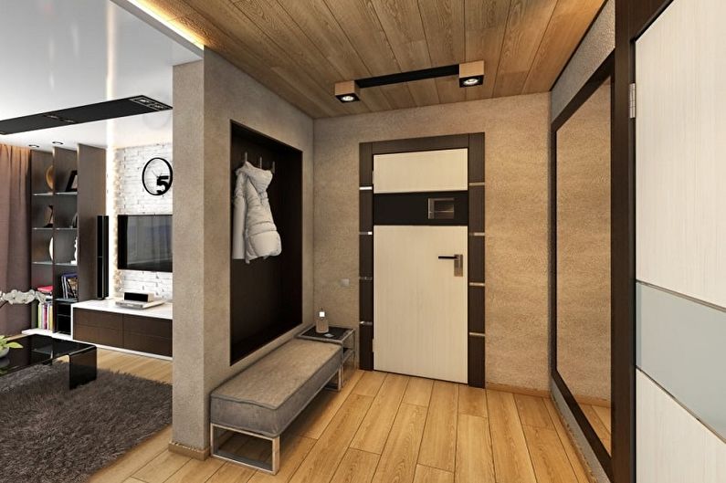 Interior design of a small hallway - photo
