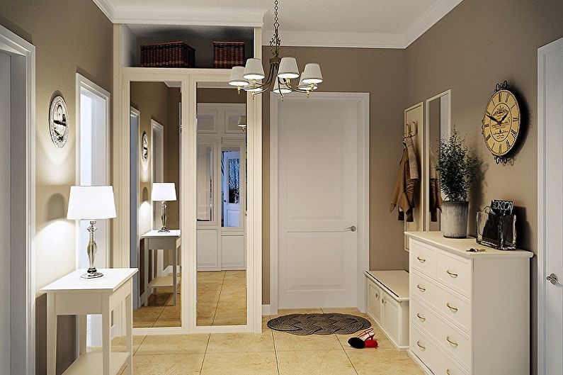 Interior design of a small hallway - photo