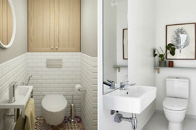 Design of a toilet in Khrushchev (80 photos)