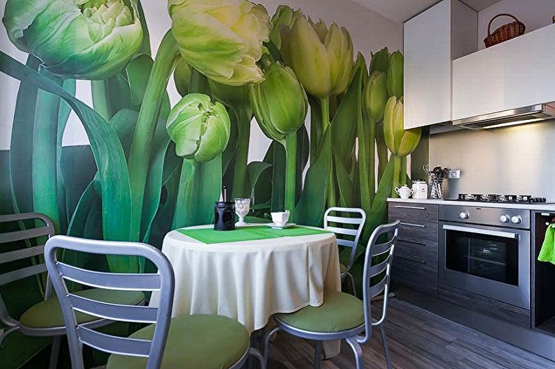 Color of wallpaper for the kitchen: 90 photo ideas