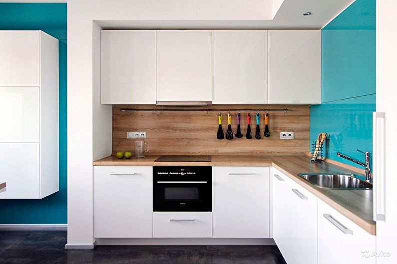 Finishing the working wall in the kitchen (80 photos)