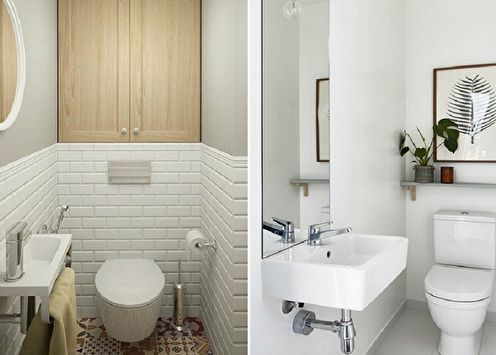 Design of a toilet in Khrushchev (80 photos)